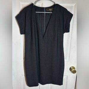 Coach Charcoal Grey Deep Plunge Dress Size Medium